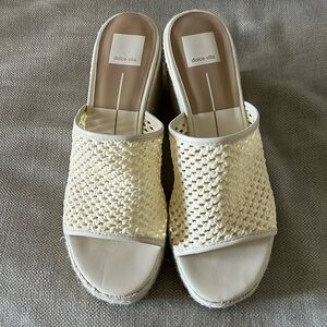 Dolce Vita Cream Woven Wedges